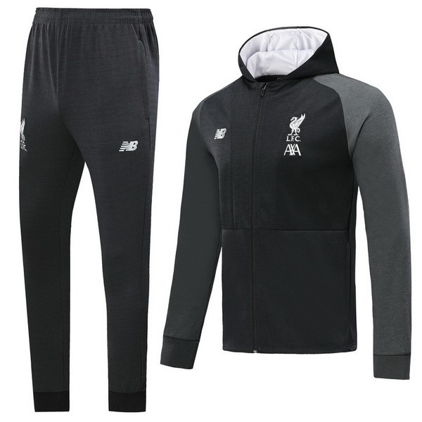 Chandal Del Liverpool 2019-2020 Negro Blanco Gris